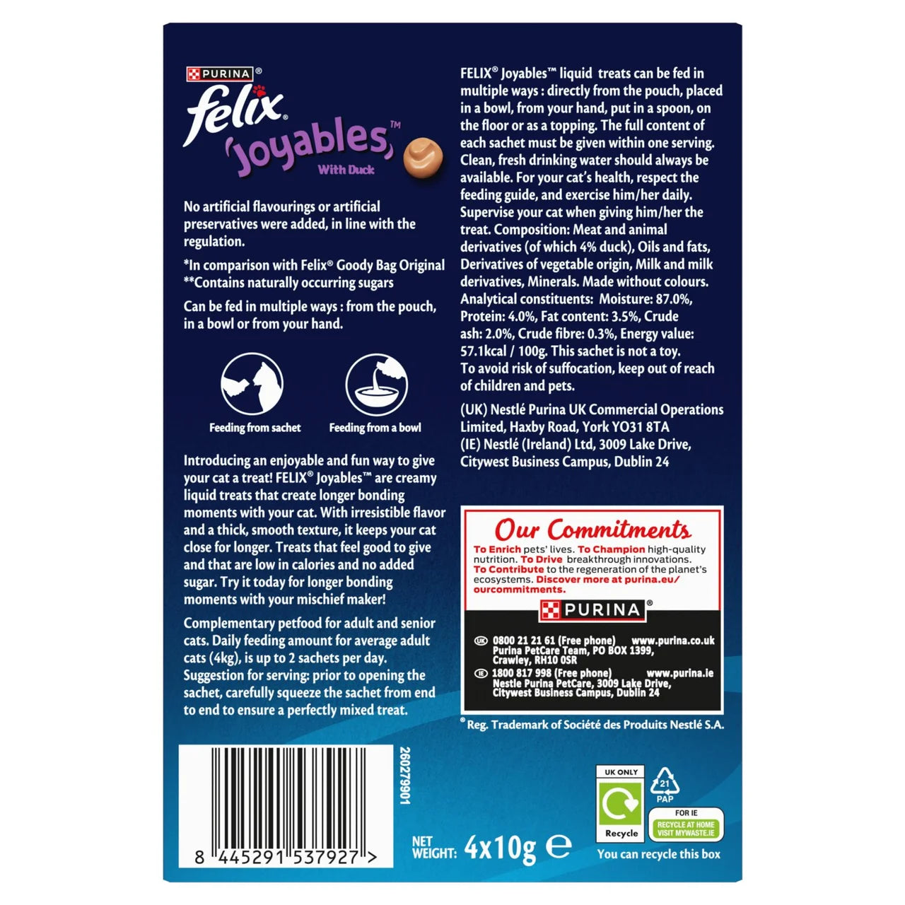 FELIX Joyables Duck Liquid Cat Treat 4 x 10g