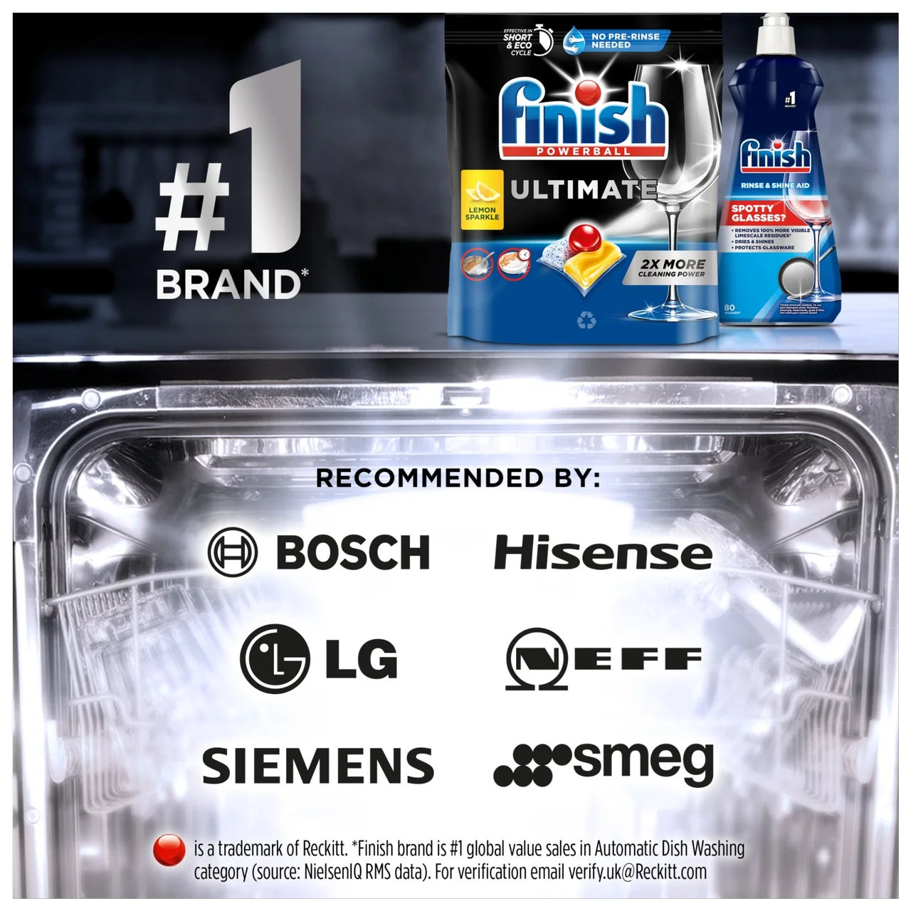 Finish Ultimate All in One Dishwasher tabs Lemon 115 per pack