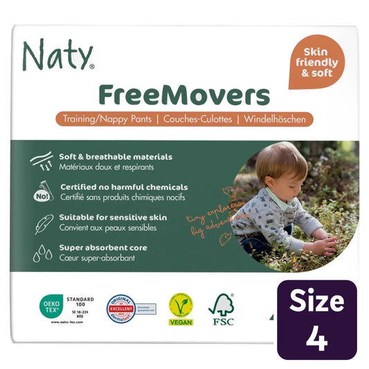 Naty FreeMovers Nappy Pull on Pants Size 4 (8-15kg) 22 per pack