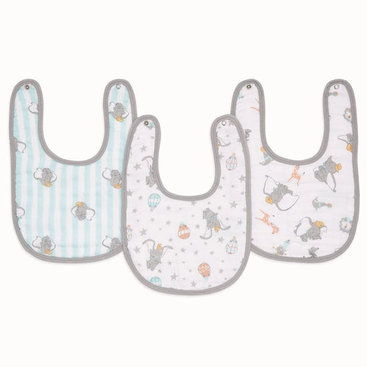 Aden + Anais Muslin Bibs Snap Closure Dumbo 3 per pack