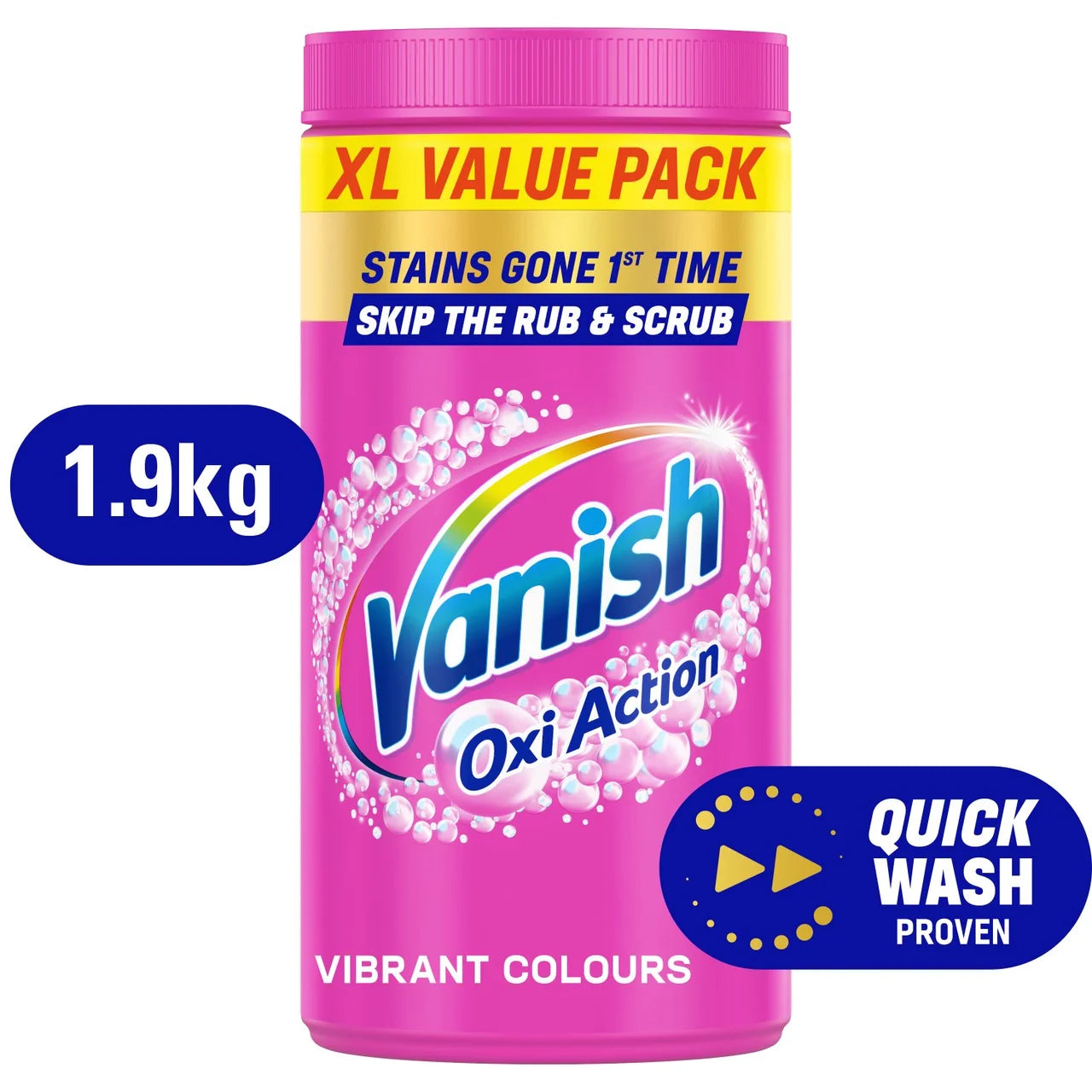 Vanish Oxi Action Fabric Stain Remover Powder Colours 1.9kg