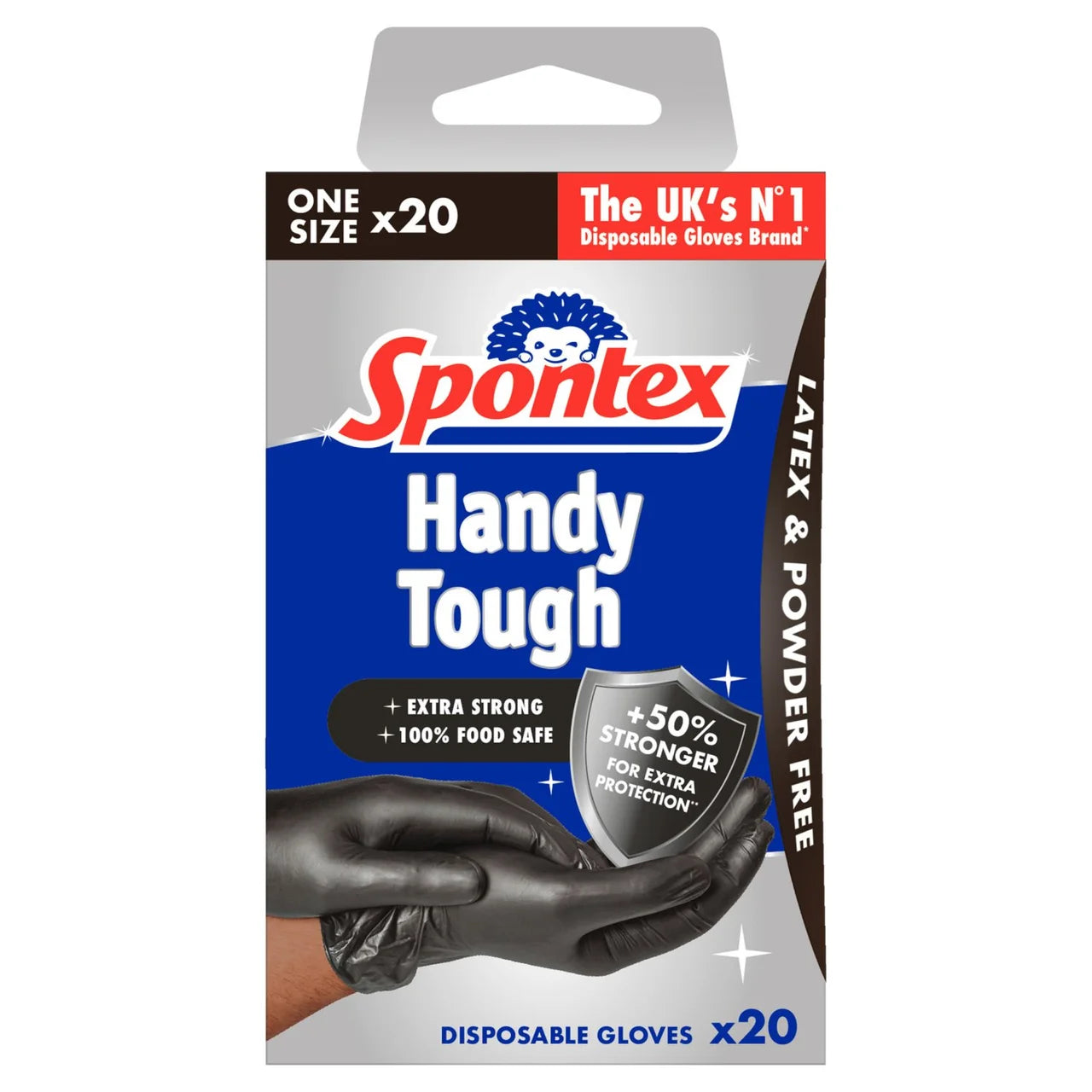 Spontex Handy Tough Disposable Gloves Latex Free 20 per pack