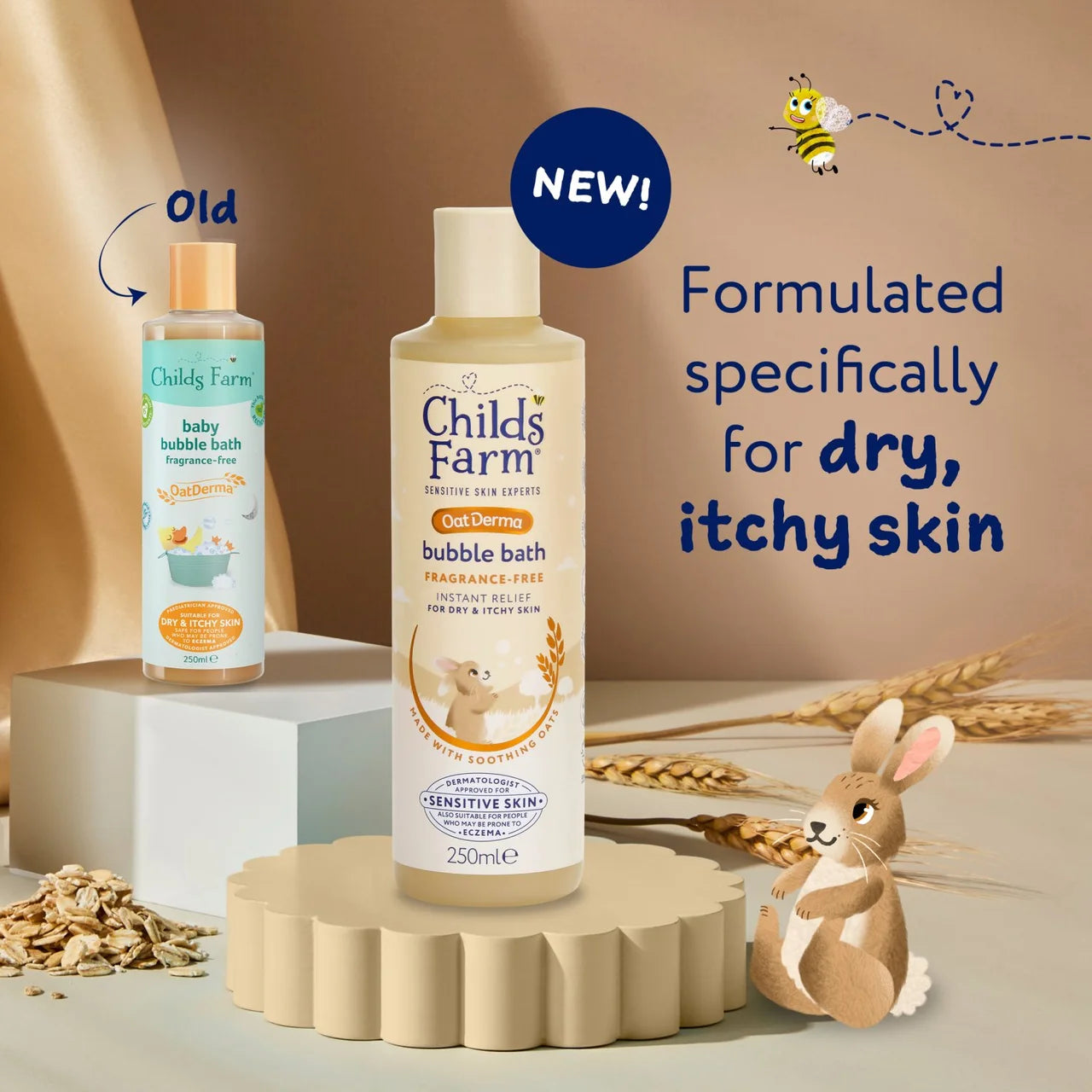 Childs Farm OatDerma Bubble Bath Fragrance-Free 250ml
