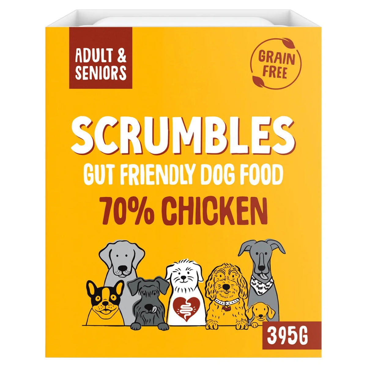 Scrumbles Wet Dog Food Pate, Grain Free Chicken 395g