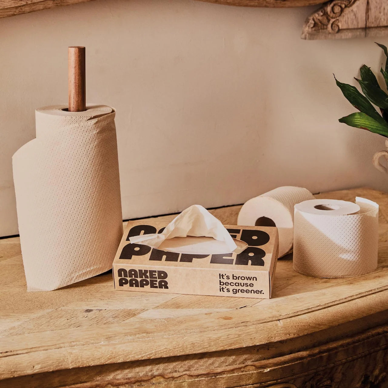 Naked Paper Unbleached Super Soft Extra Long Bamboo Toilet Paper 24 per pack