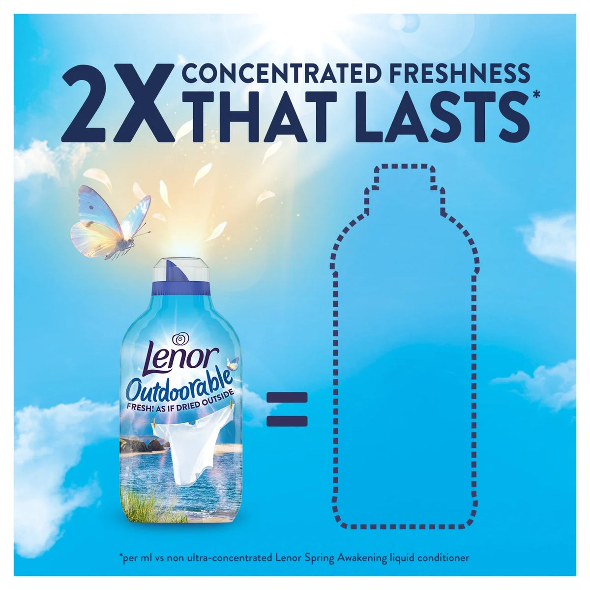 Lenor Outdoorable Fabric Conditioner Sea Breeze Stroll 86 Washes 1204ml