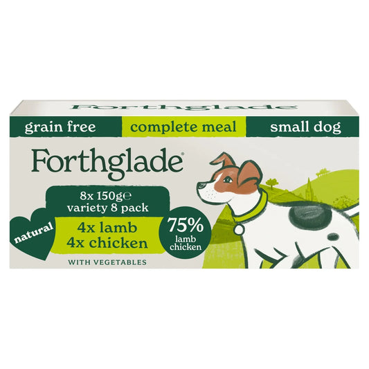 Forthglade Small Dog Natural Wet Dog Food Variety Pack Lamb & Chicken 8x150g