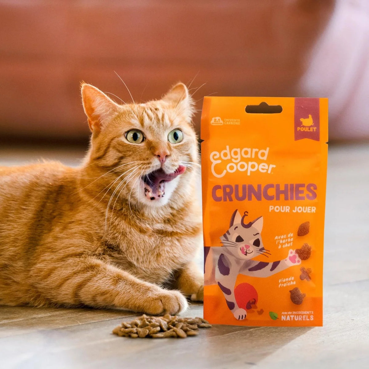 Edgard & Cooper Natural Cat Treat Crunchies with Chicken 50g