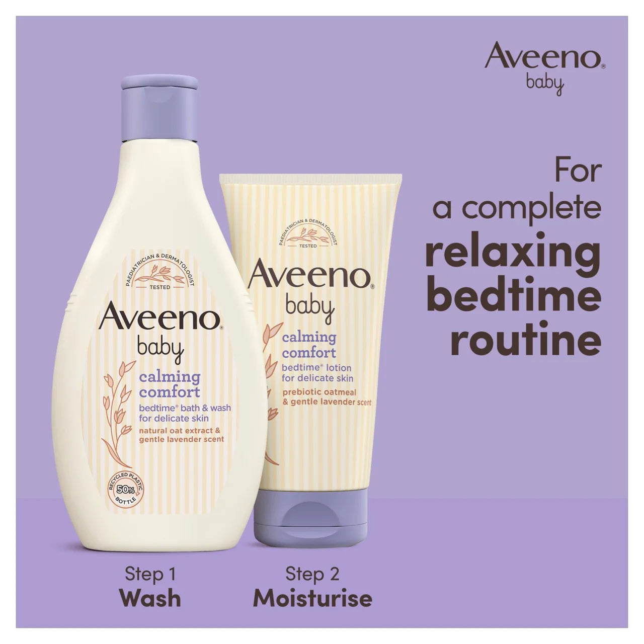 Aveeno Baby Calming Comfort Bedtime Bath & Wash 250ml
