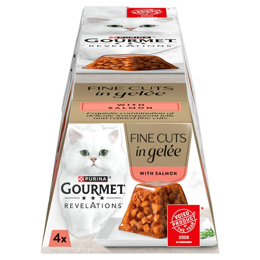 GOURMET Revelations Gelee Salmon in Jelly Wet Cat Food 4 x 57g