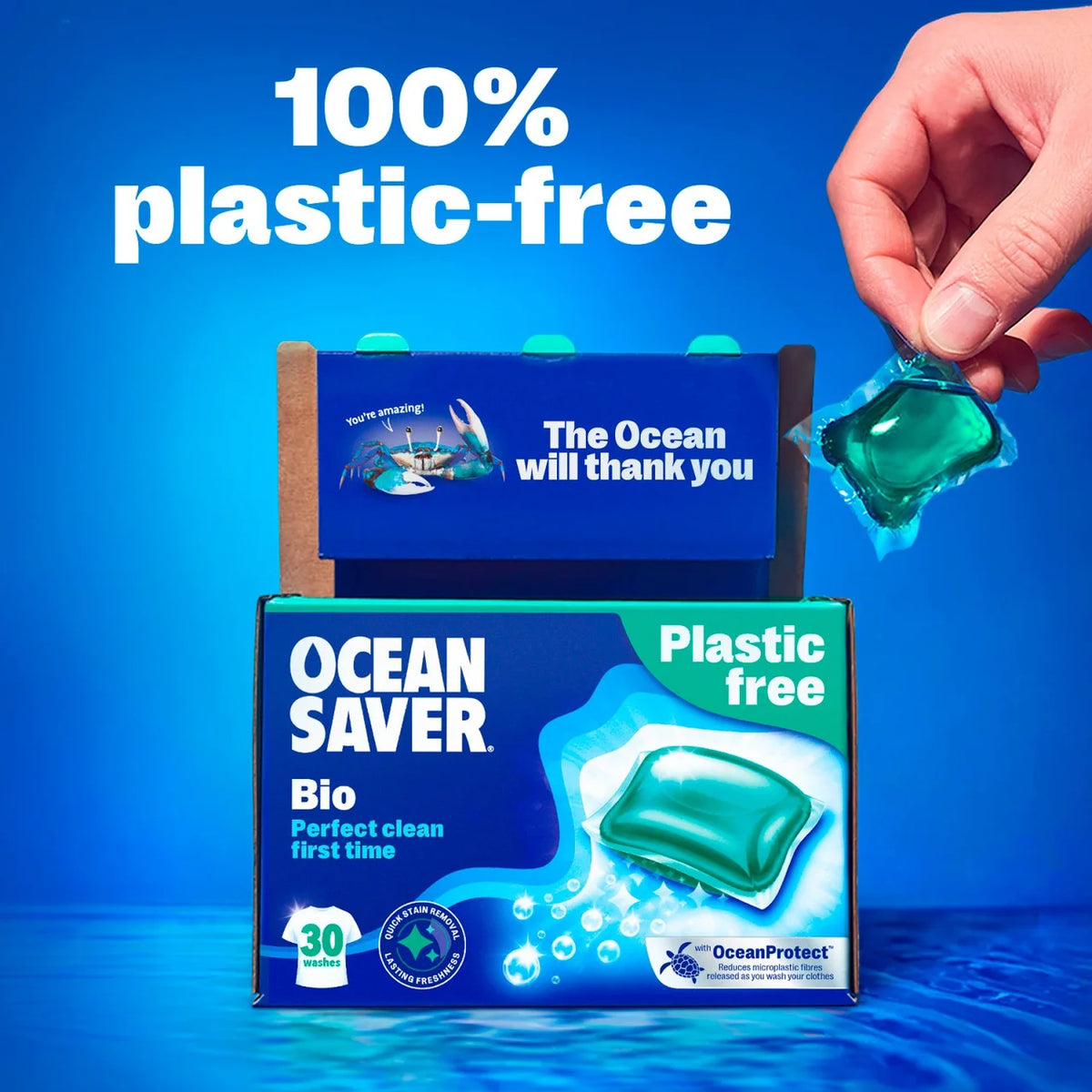 OceanSaver Plastic Free 30 Bio Washing Capsules