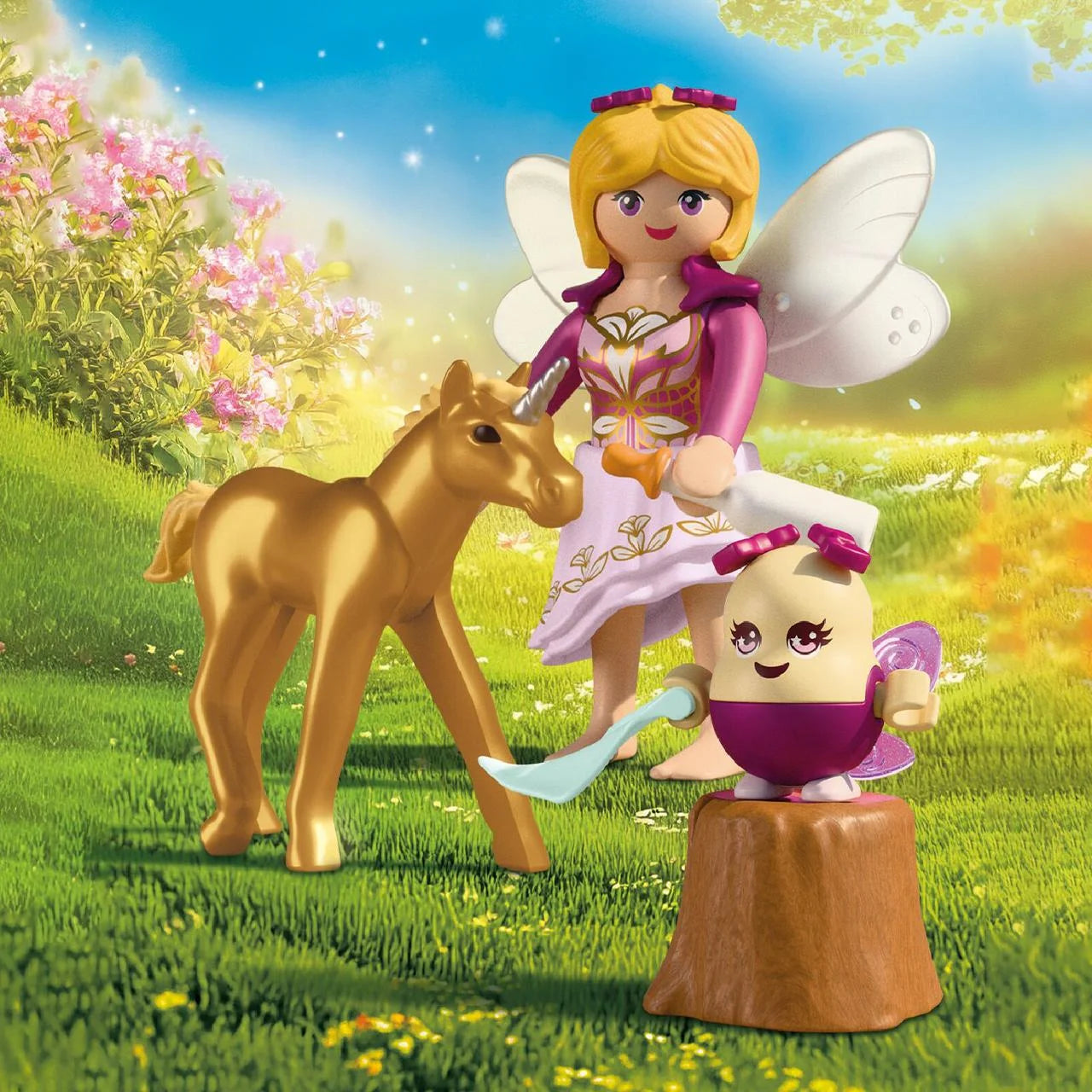 Playmobil 71844 Magical Unicorns Golden Unicorn Foal with Fairy