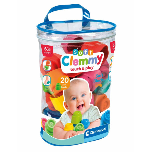 Clementoni Soft Clemmy Touch & Play Soft Blocks Bag 20 per pack