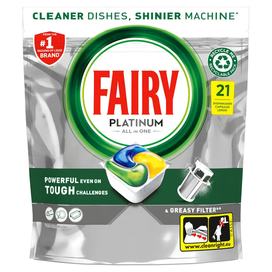 Fairy Platinum All in One Original Dishwasher Tablets 21 per pack