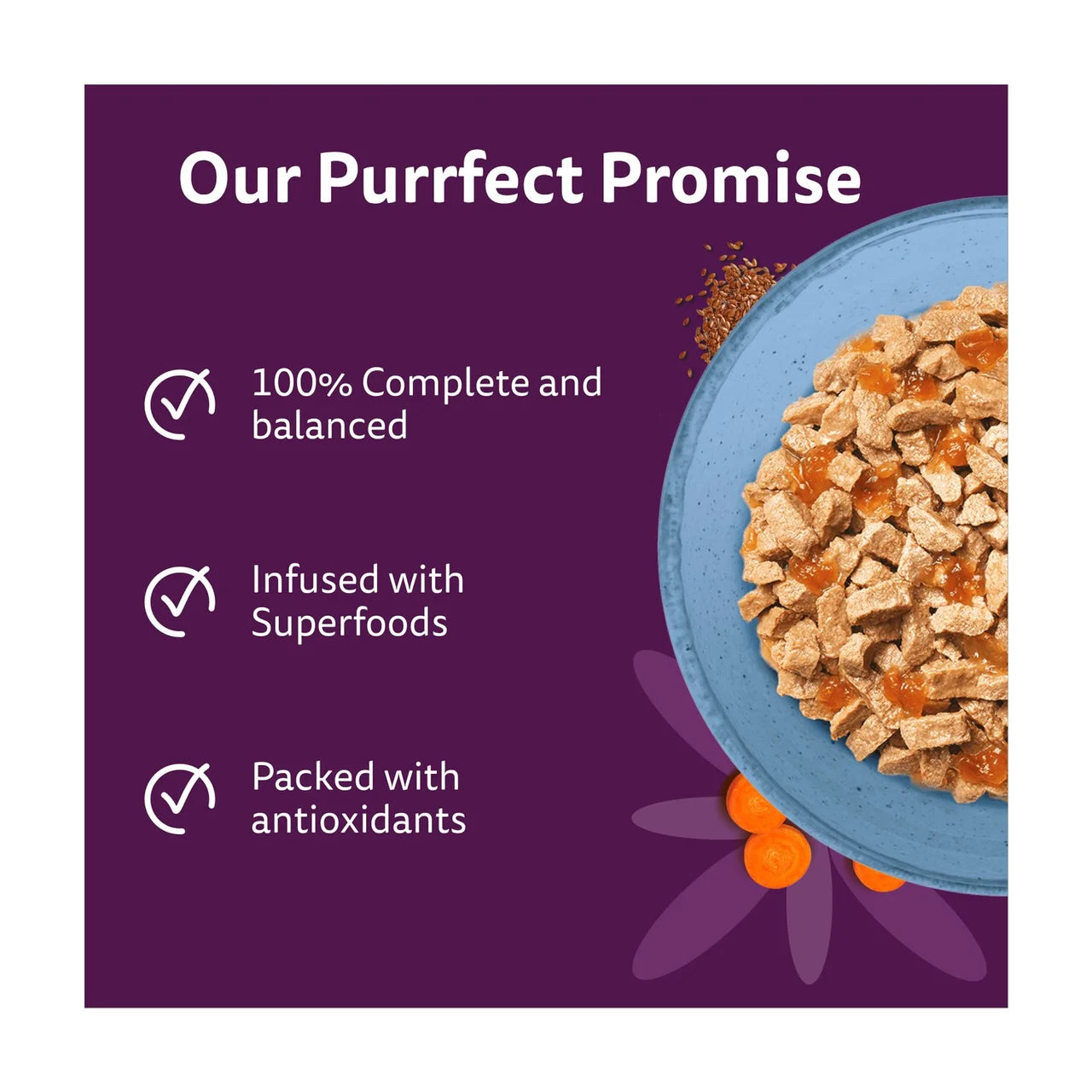 Whiskas 1+ Adult Wet Cat Food Superfoods with Fish in Jelly 6x50g