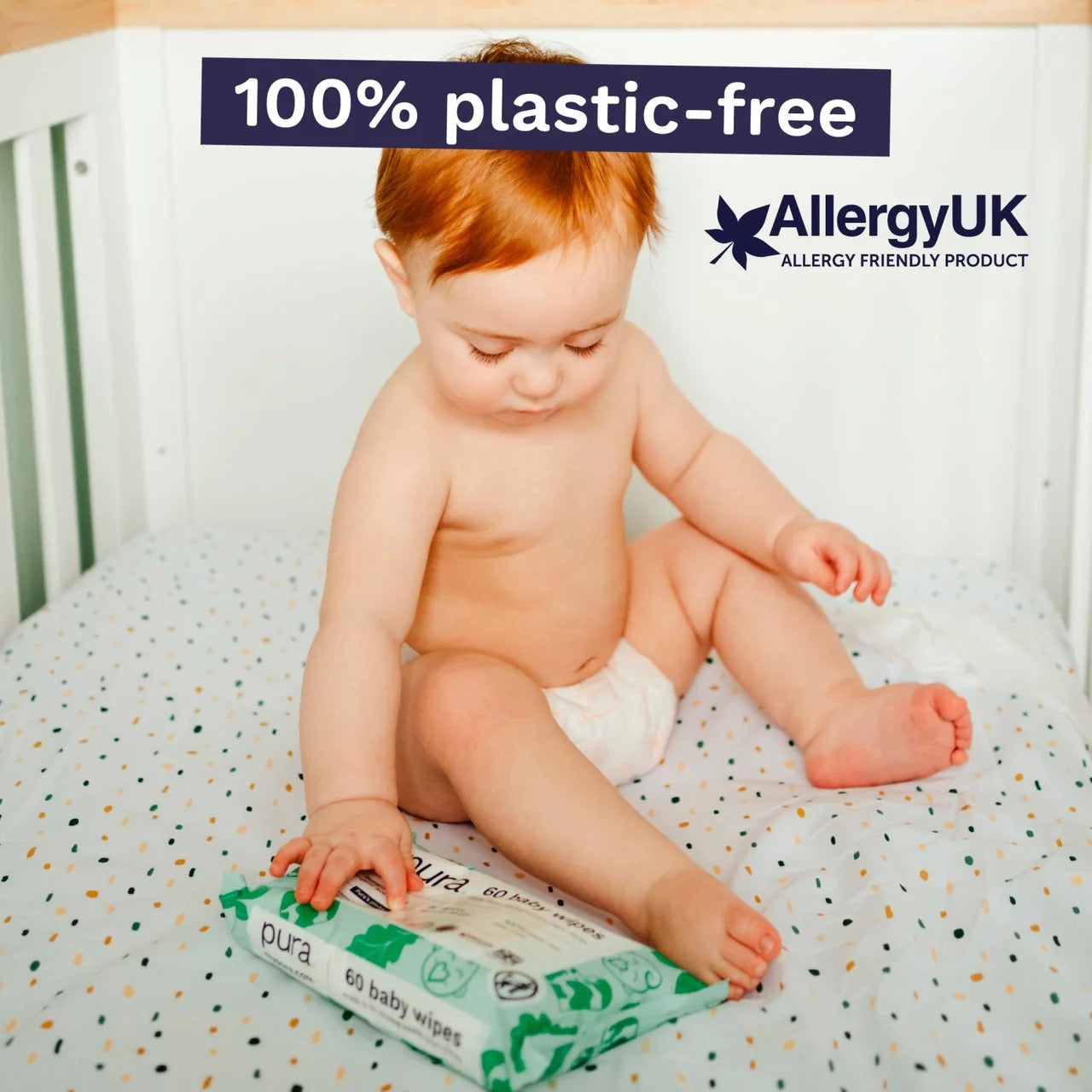 Pura Plastic Free Baby Wipes 3 x60pk