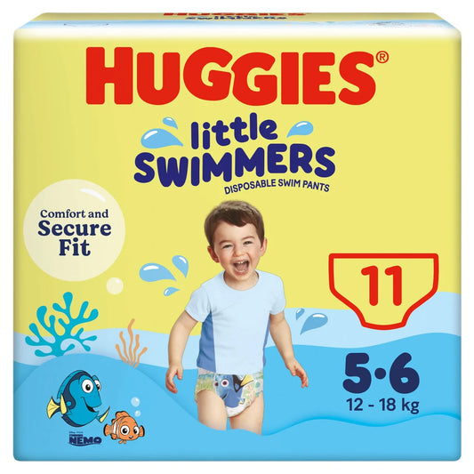 Huggies Little Swimmers Swim Nappies, Size 5-6 (12-18kg) 11 per pack