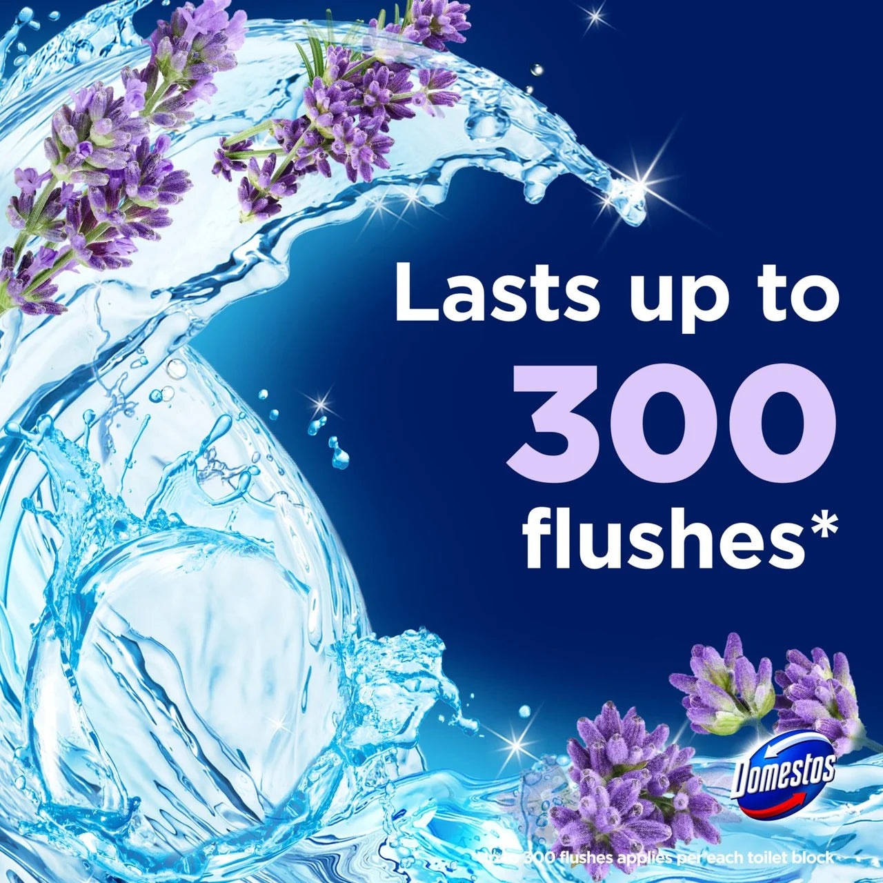 Domestos Power 5 Toilet Rim Block Lavender 2 per pack
