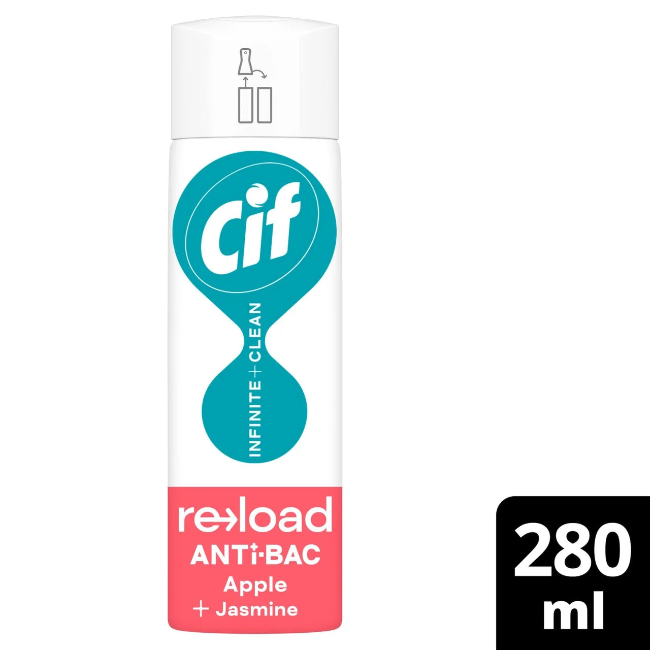 Cif Infinite Clean Anti-Bac All in One Cleaner Reload Apple & Jasmine280ml