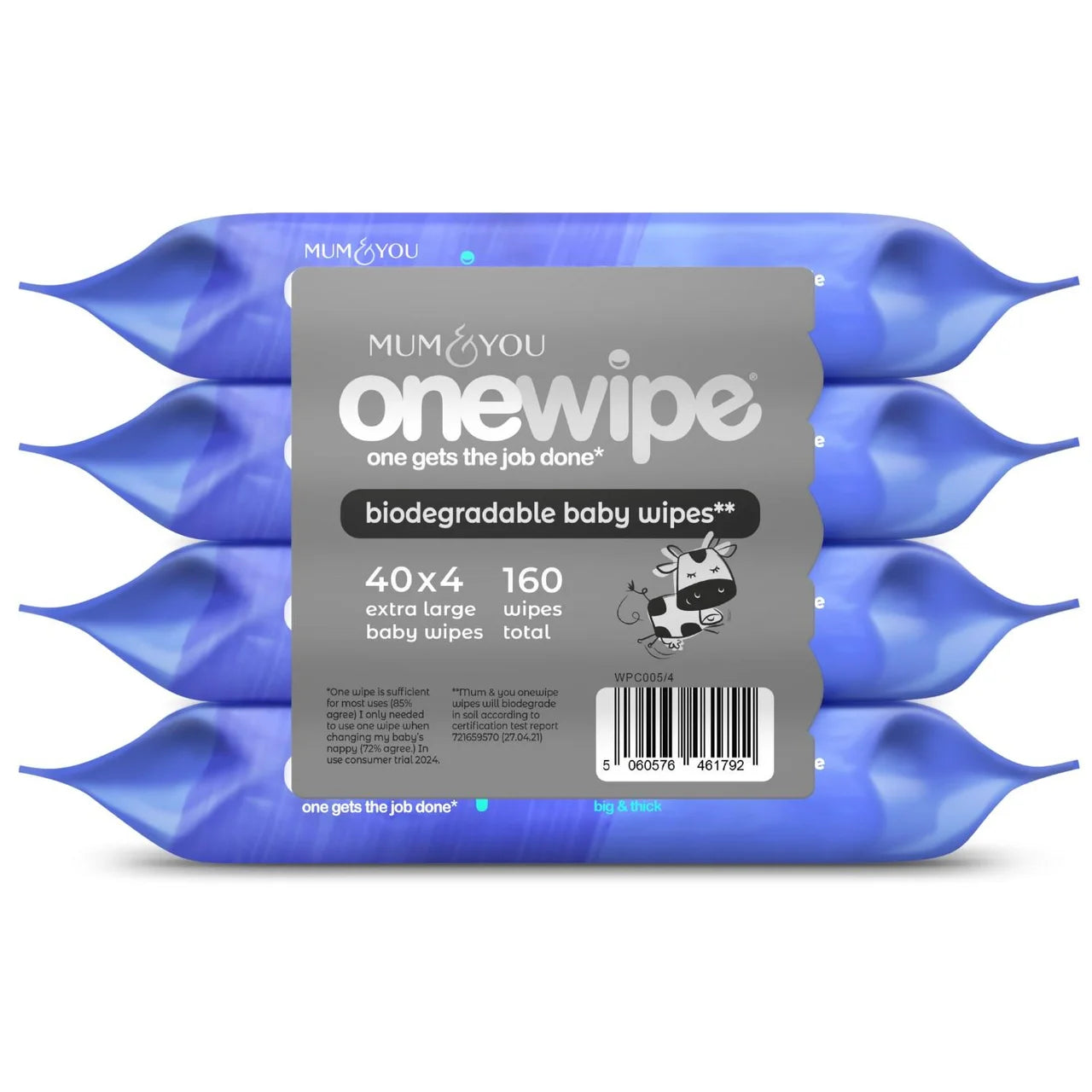 Mum & You OneWipe XL Wet wipe 4 Pack , 40 per pack