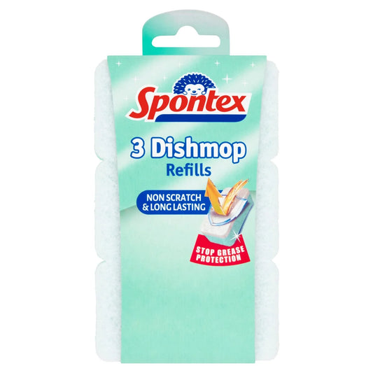 Spontex Dishmop Refills Non Scratch Cleaning 3 per pack
