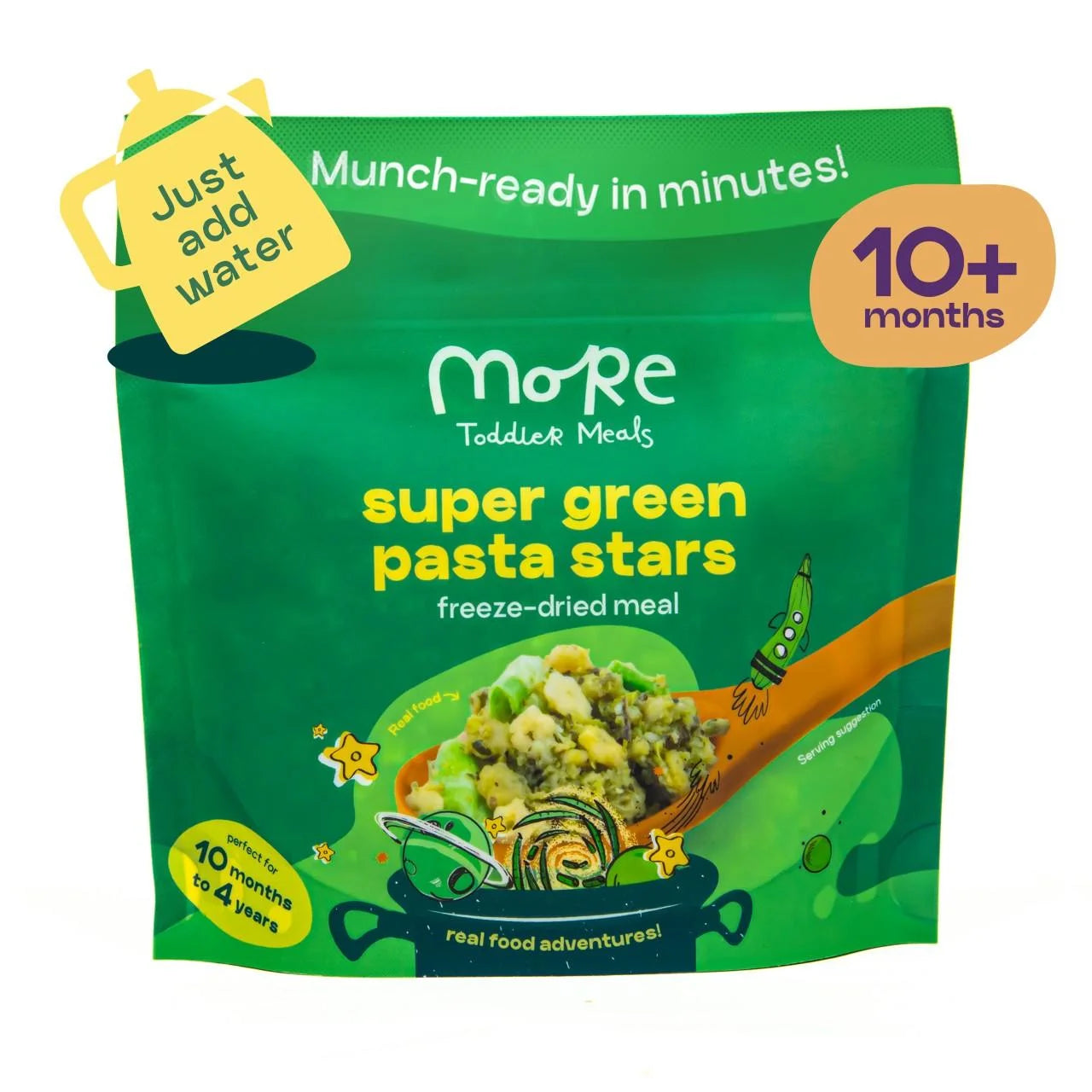 More Toddler Meals, Super Green Pasta Stars 150g