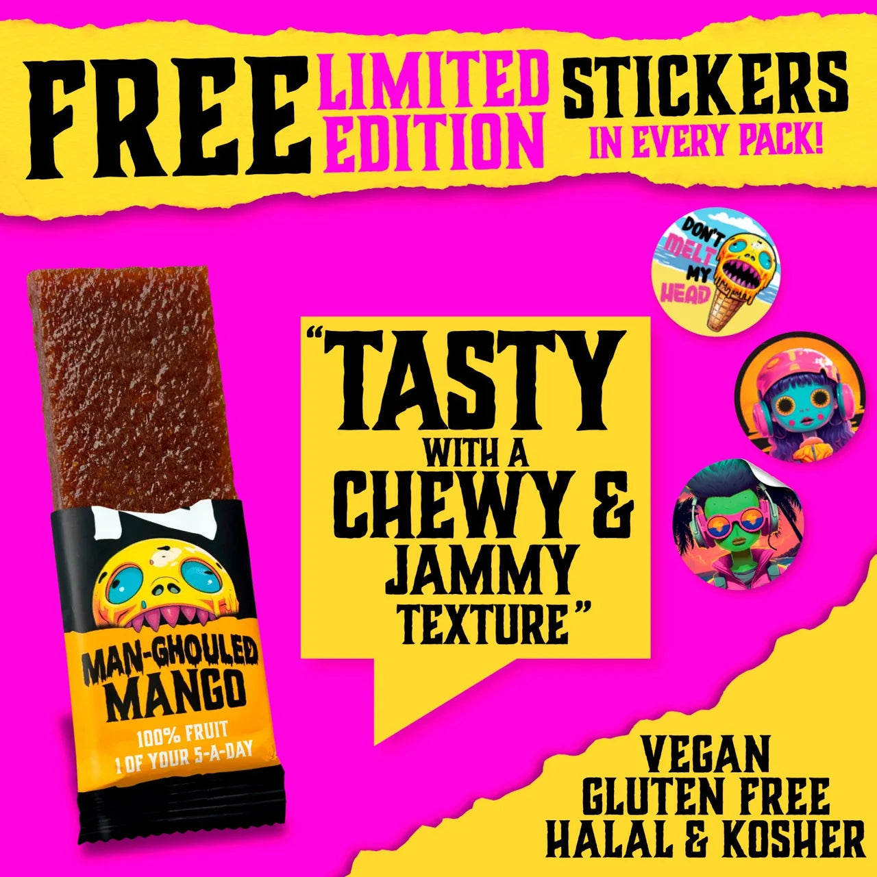 Zombie Fruit Bars Man-ghouled Mango Multipack 4 x 25g
