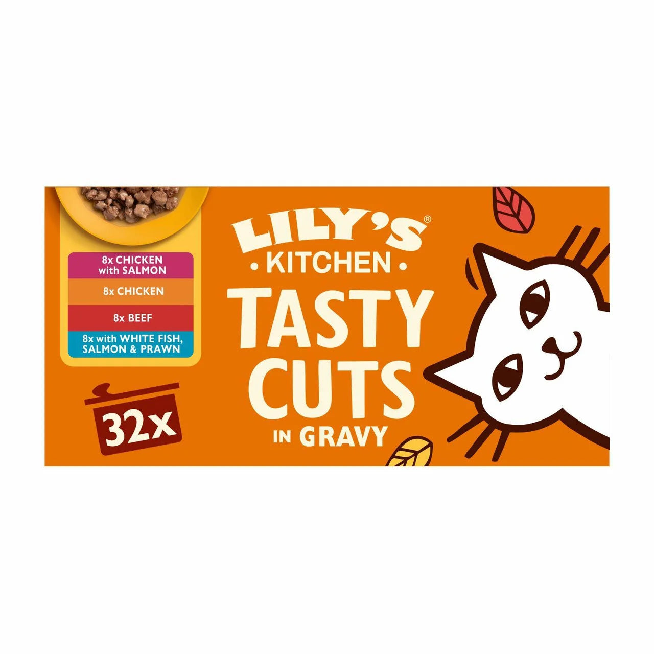 Lily's Kitchen Cat Wet Tasty Cuts Mixed Multipack 32 x 85g