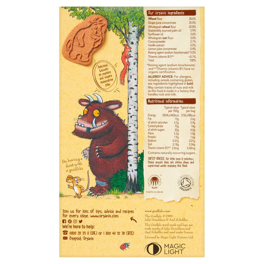 Organix Gruffalo Biscuits Toddler Snacks Multipack 12 months+ 5 x 20g