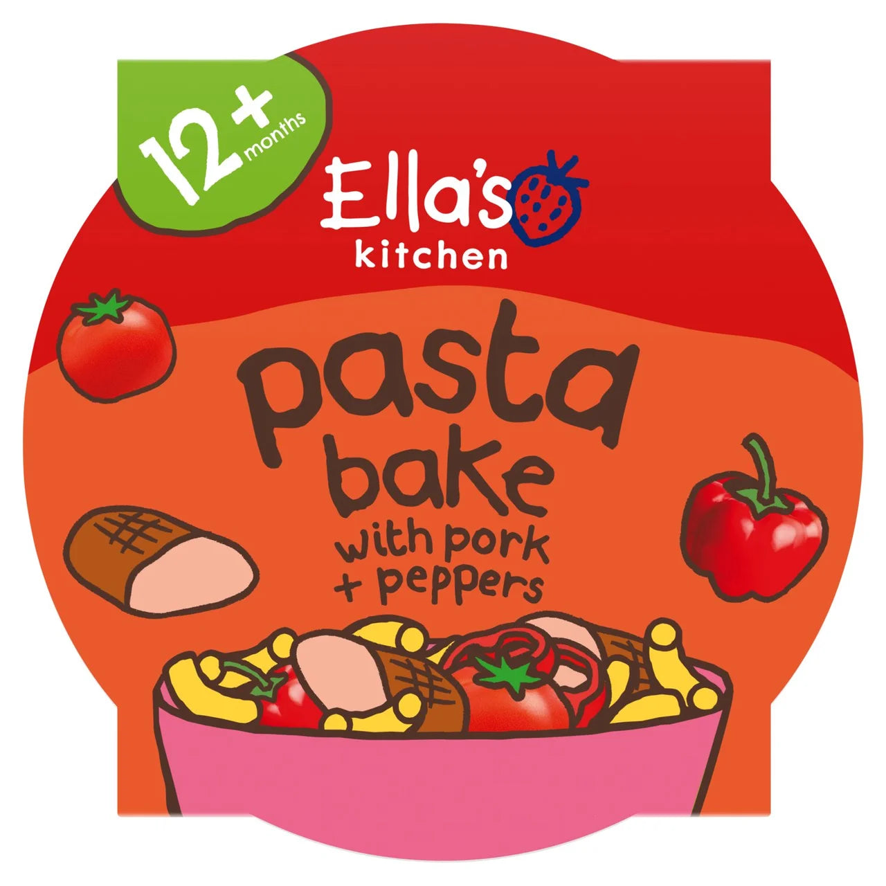 Ella's Kitchen Pork & Peppers Pasta Bake Tray 12+ Months 200g