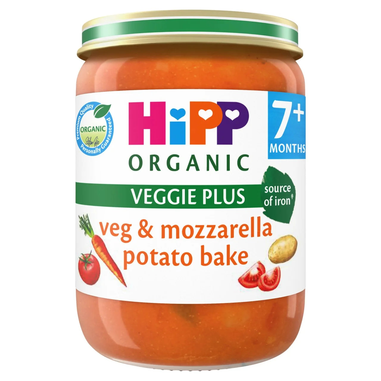 HiPP Organic Veg & Mozzarella Potato Bake Baby Food Jar 7+ Months 190g