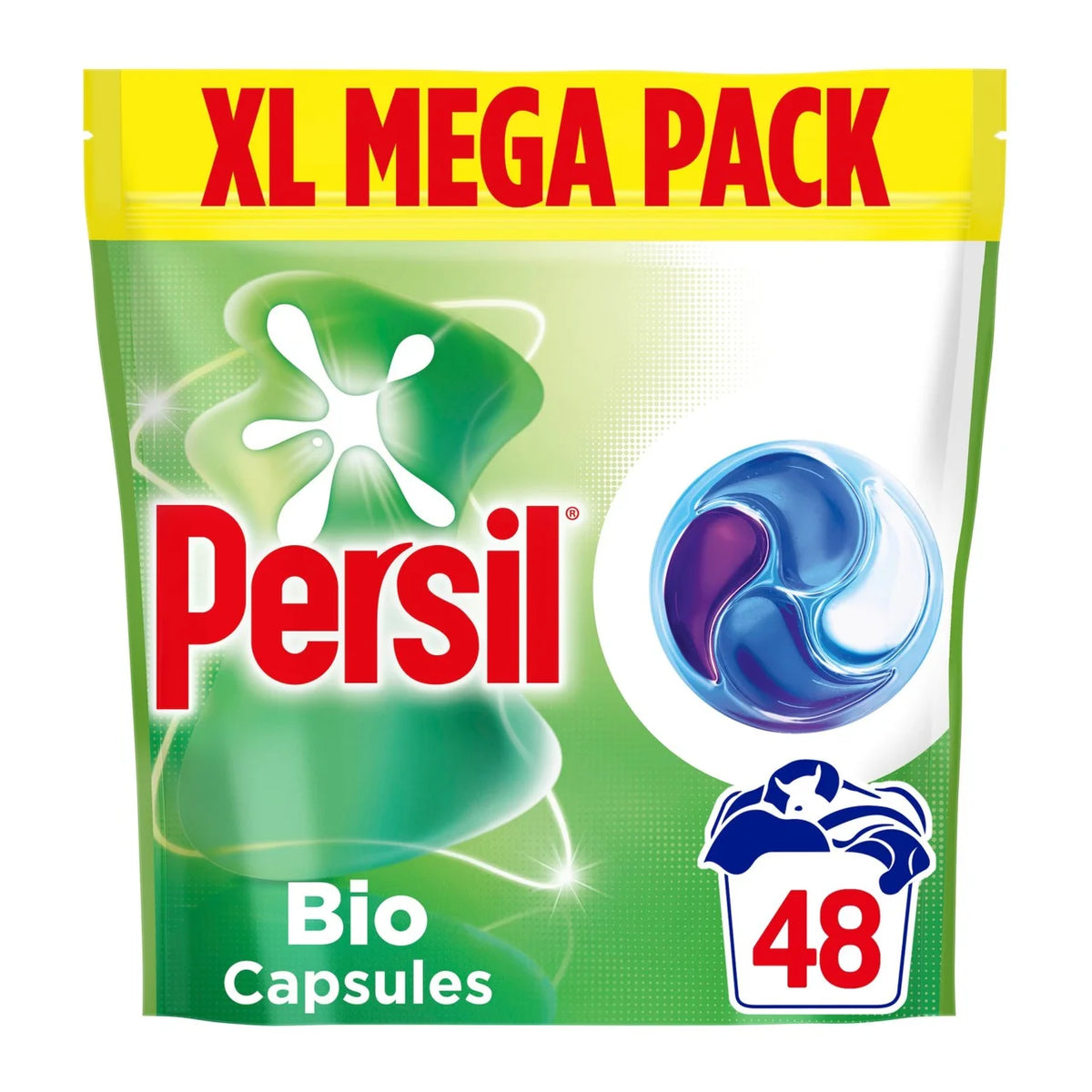 Persil Bio 4 in 1 Fast-Dissolving Laundry Capsules 48 Washes