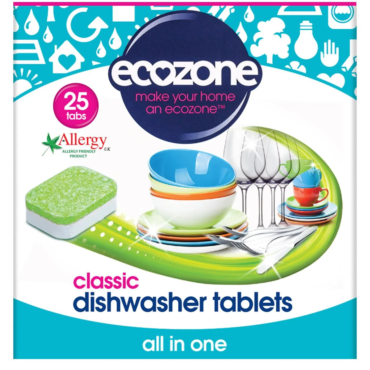 Ecozone Classic All in One Dishwasher Tabs 25 per pack