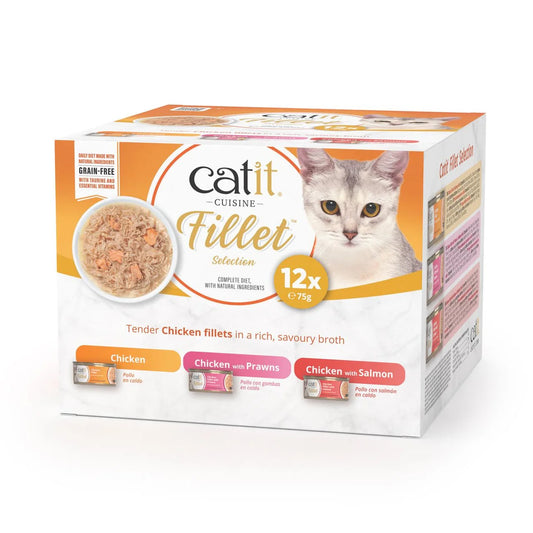 Catit Chicken Fillet Variety Pack 12 x 75g