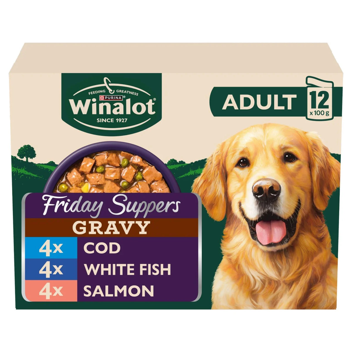 Winalot Friday Suppers Mixed in Gravy Wet Dog Food 12 x 100g