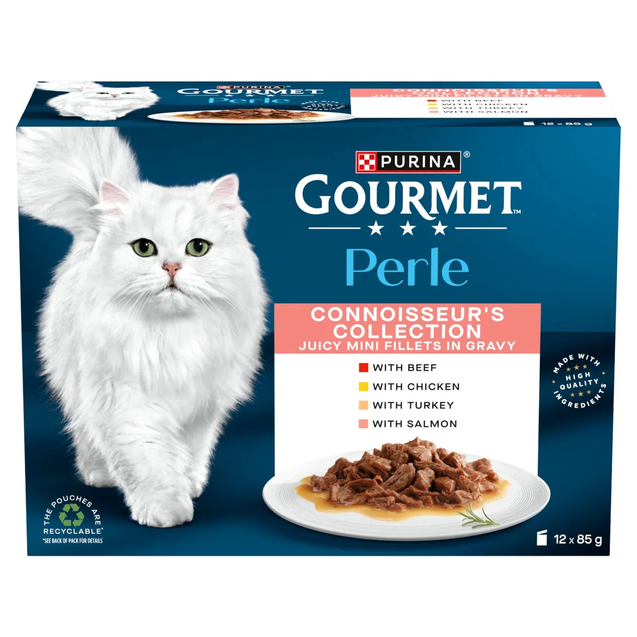 Gourmet Perle Connoisseur's Selection in Gravy Wet Cat Food 12 x 85g