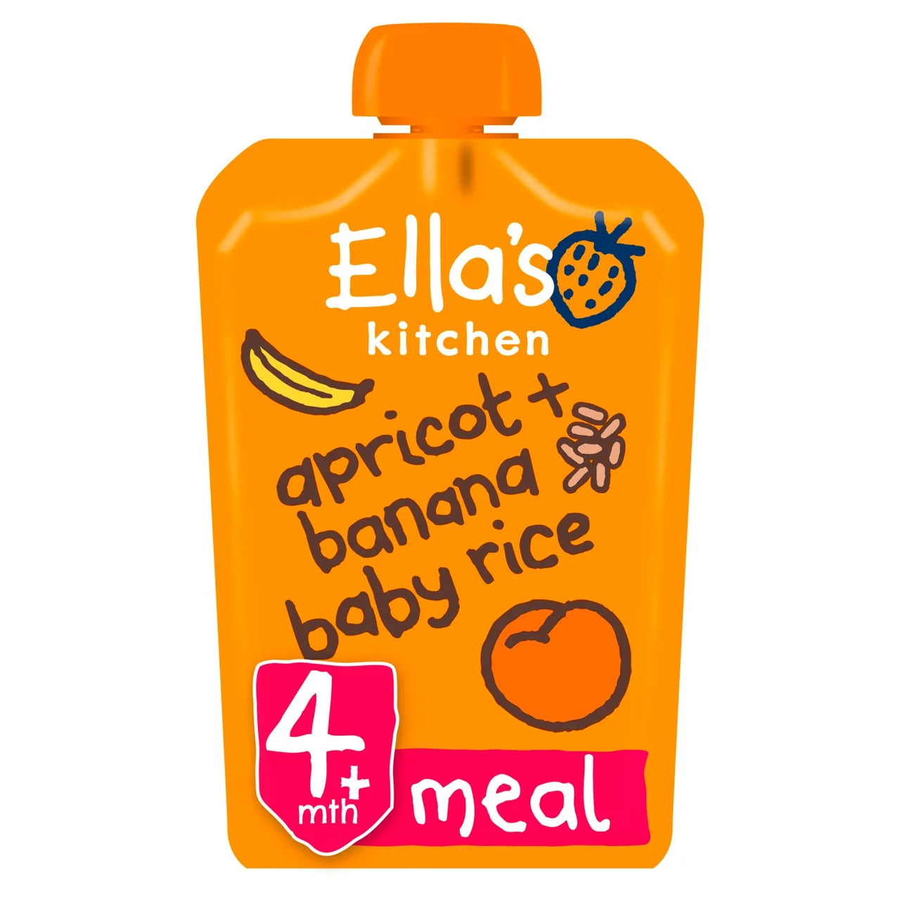 Ella's Kitchen Apricot and Banana Baby Rice Baby Food Pouch 4+ Months 120g