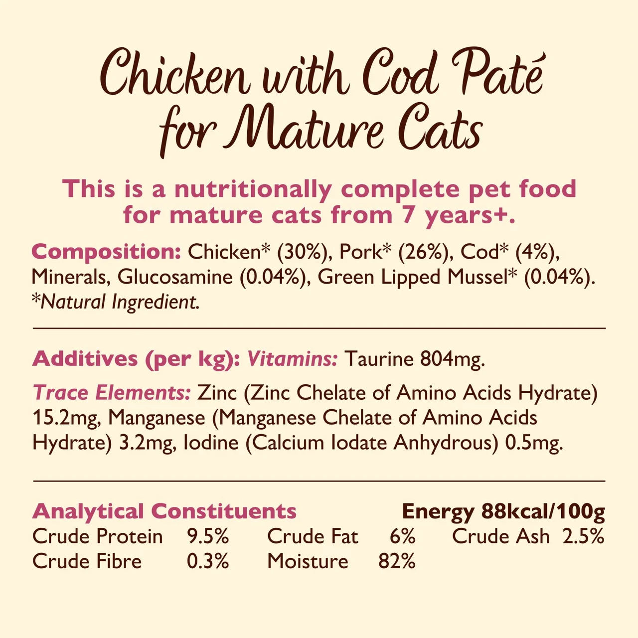 Lily's Kitchen Cat Mature Pate Multipack 8 x 85g