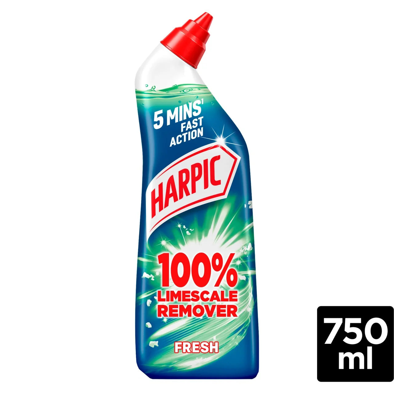 Harpic 100% Limescale Remover Fresh Toilet Cleaner 750ml
