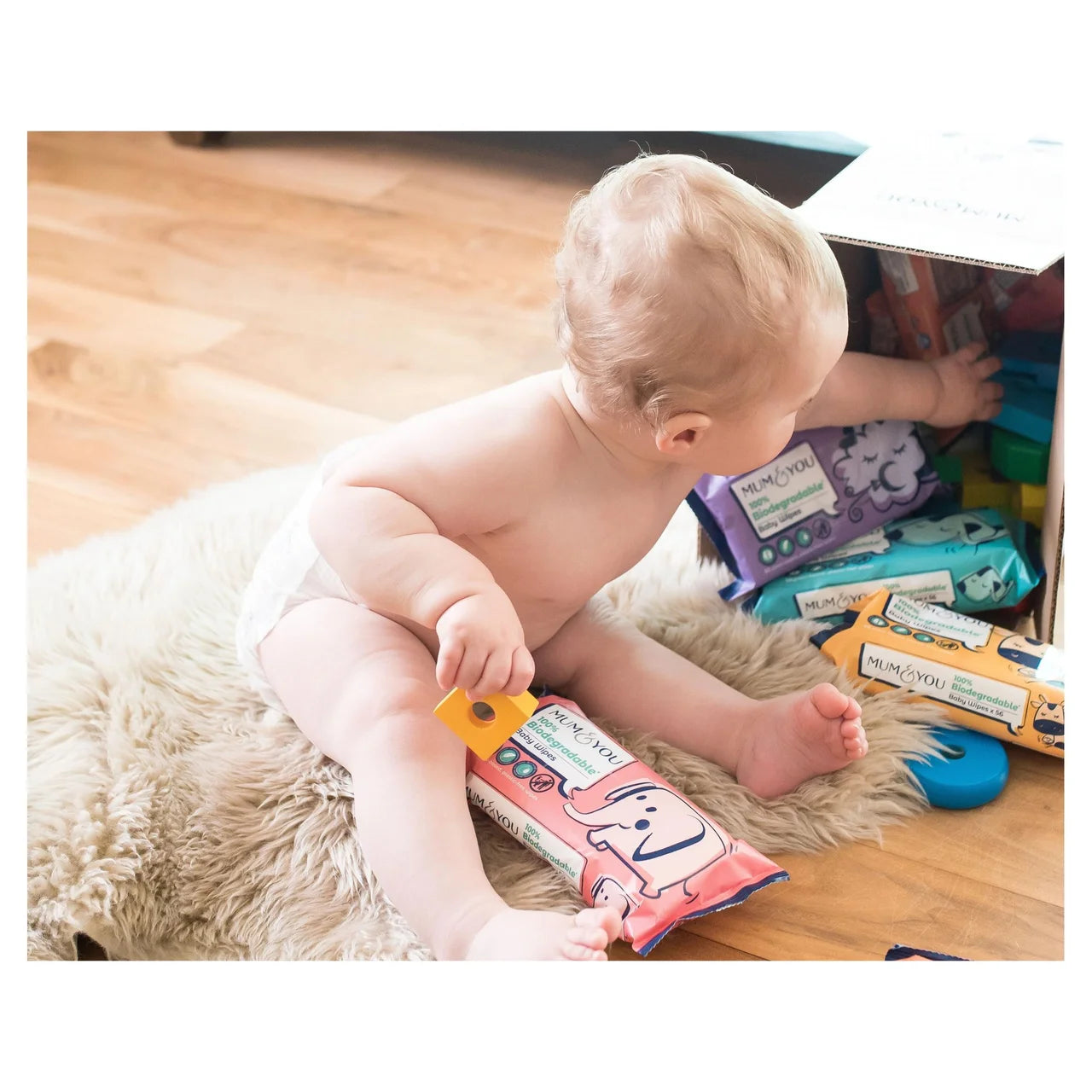 Mum & You 100% Biodegradable Baby Wipes, Multipack 6 x 56 per pack