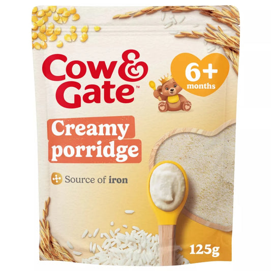Cow & Gate Creamy Porridge Baby Cereal 6+ Months 125g