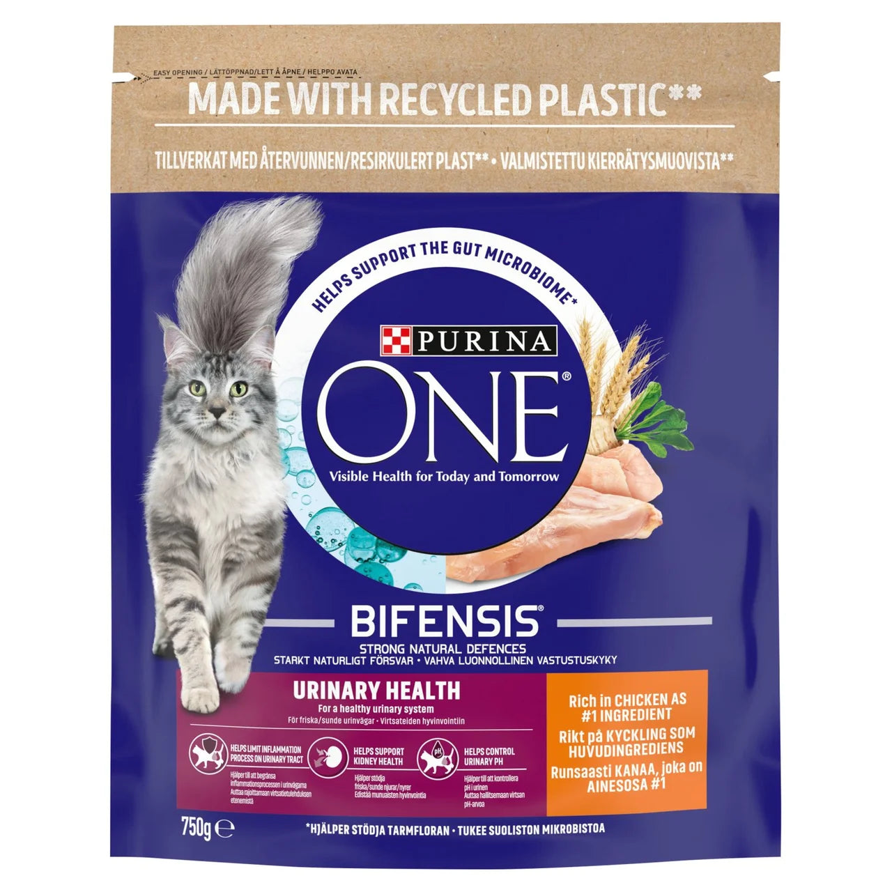 Purina One Urinary Health Chicken Dry Cat Food 750g
