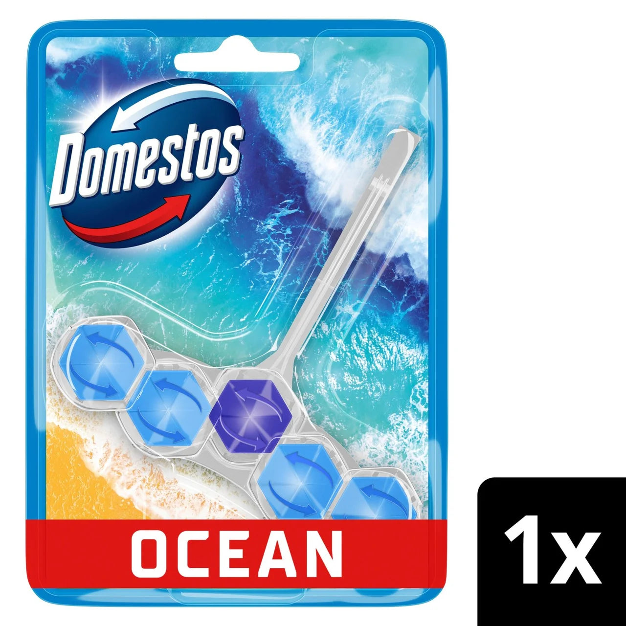 Domestos Power 5 Toilet Rim Block Ocean