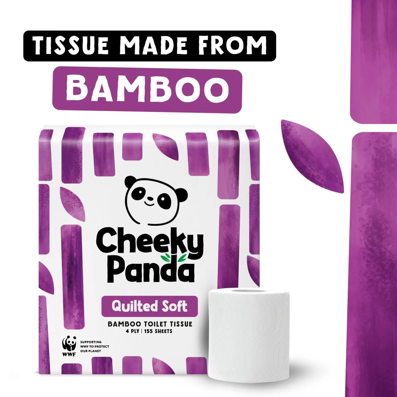 Cheeky Panda Quilted Soft Bamboo Toilet Paper 9 per pack