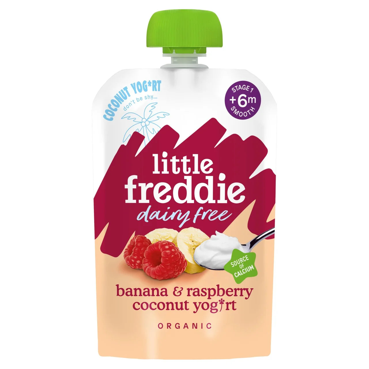 Little Freddie Dairy Free Banana & Raspberry Yoghurt Baby Pouch 6+ Months 90g