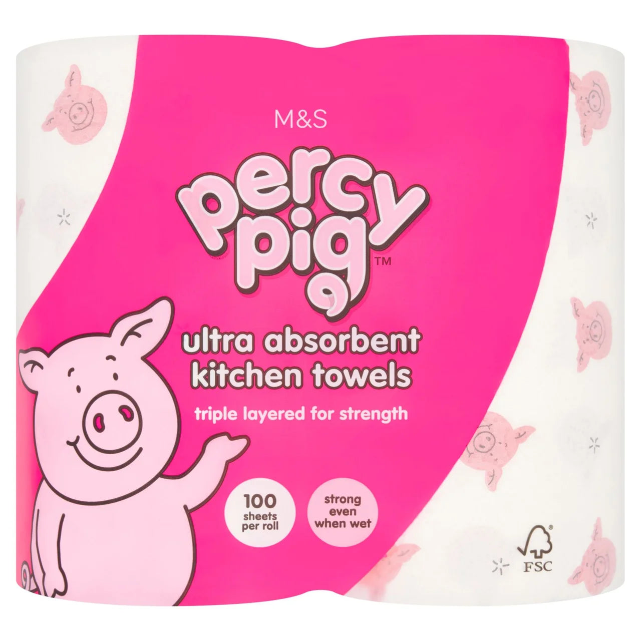 M&S Percy Pig Kitchen Towel 2 per pack