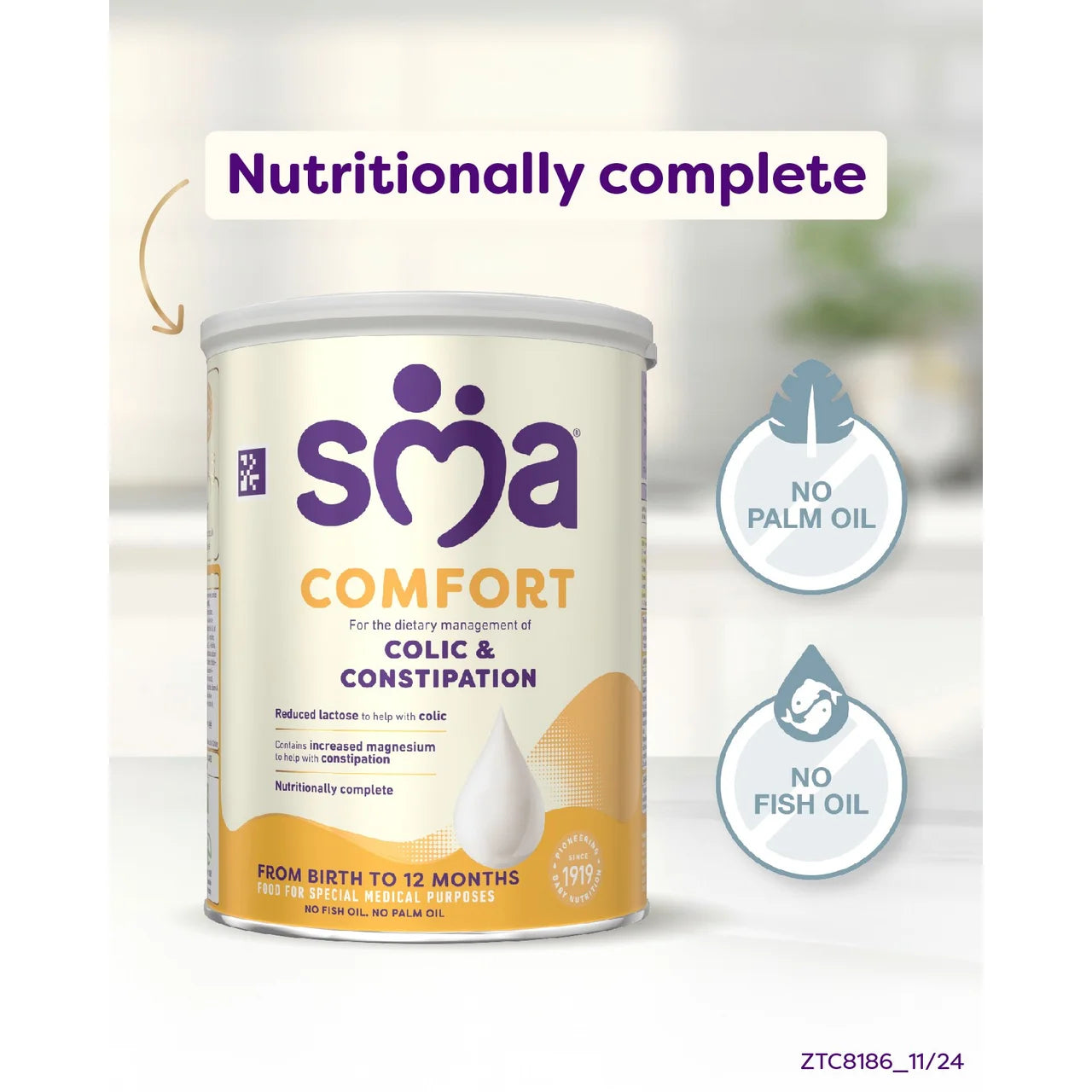 SMA Comfort Easy to Digest Baby Milk Powder Formula From Birth 800g