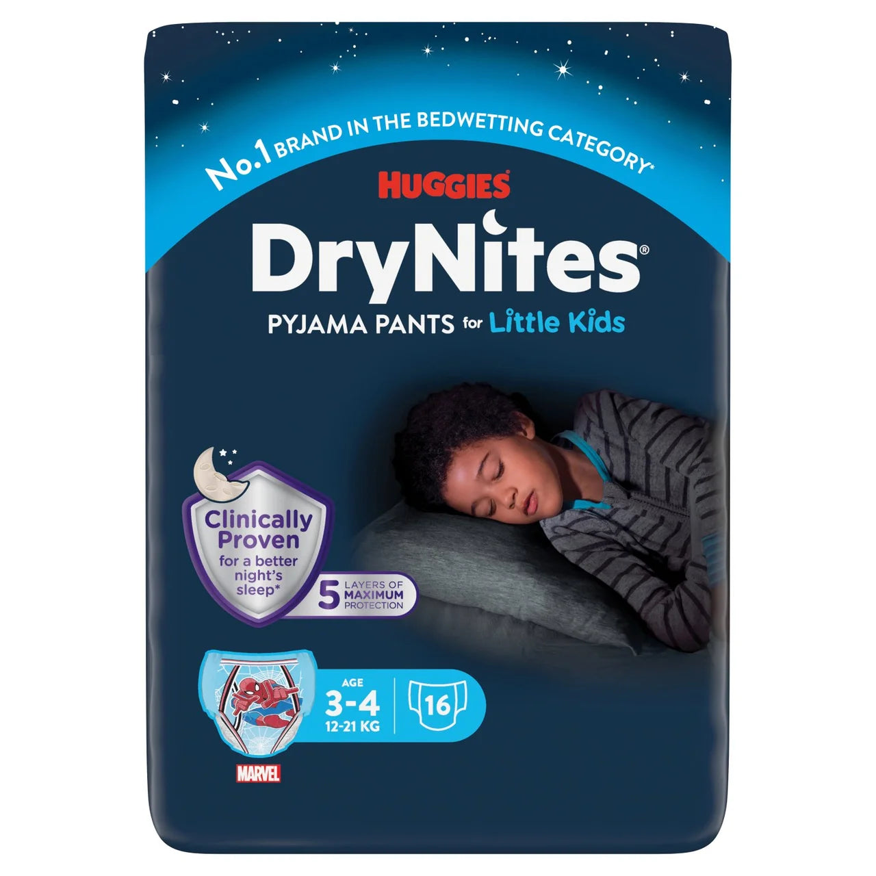 DryNites 3-4 yrs Boy Jumbo 16 per  Pack