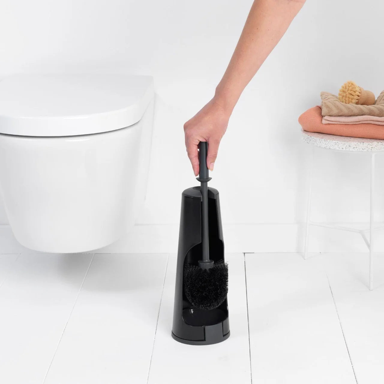 Brabantia ReNew Toilet Brush & Holder, Matte Black