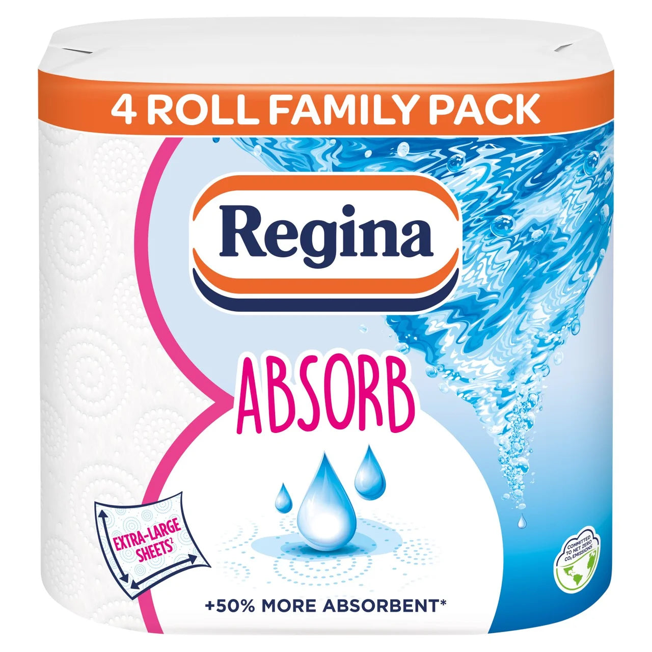 Regina Absorb Kitchen Roll 300 Supersized Sheets 4 per pack